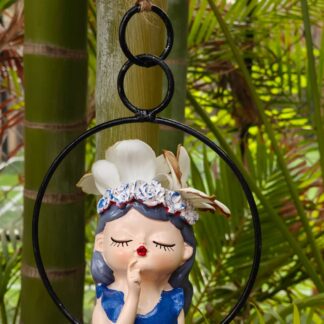 hanging lady with ring planter