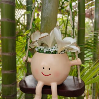hanging smiley planter